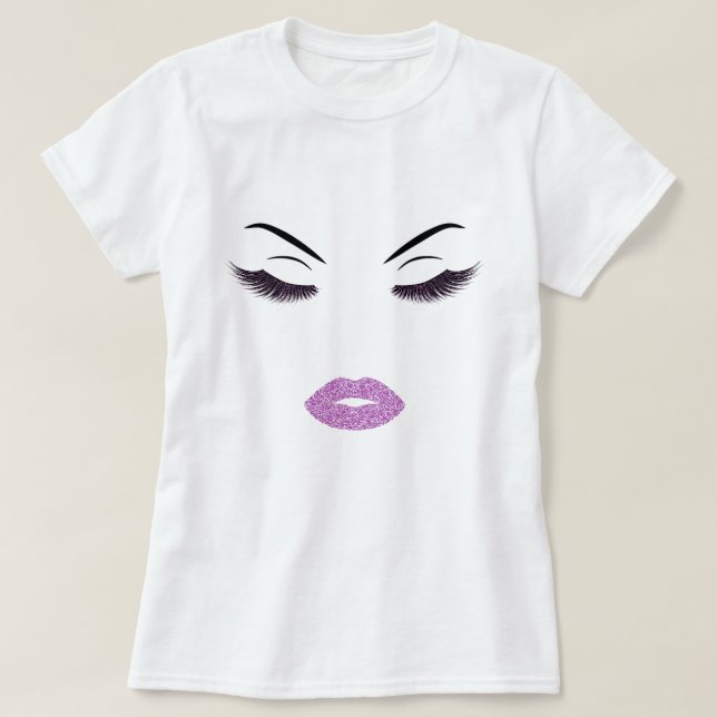 Makeup with glitter effect T-Shirt (Design Front)