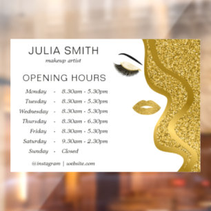 Makeup with gold glitter effect