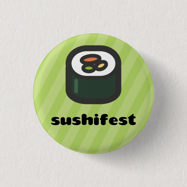 maki_green 3 cm round badge (Front)