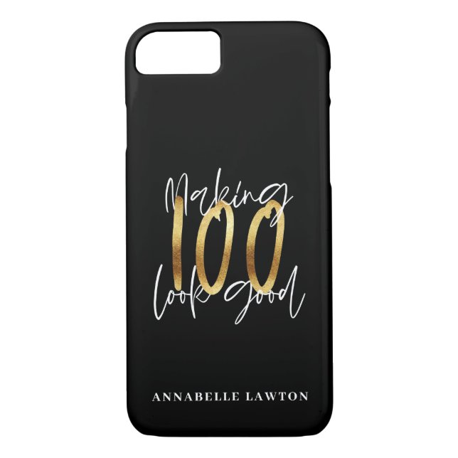 Making 100 look good gold birthday Case-Mate iPhone case (Back)