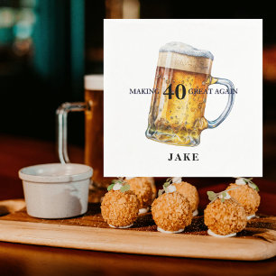 Making 40 Great Again Beer Birthday Party II Napkin