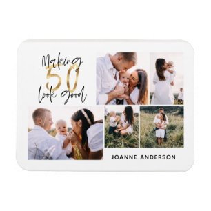 Making 50 look good birthday multi photo holiday c magnet