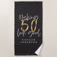 Making 50 look good gold birthday celebration