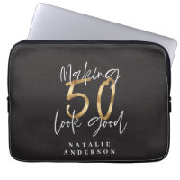 Making 50 look good gold birthday celebration