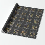 Making 50 look good gold birthday gift wrap<br><div class="desc">Making 50 look good gold effect birthday gift wrap. Script text graphic design.</div>