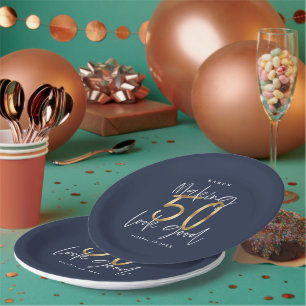 Making 50 look good gold Birthday party Paper Plat Plate