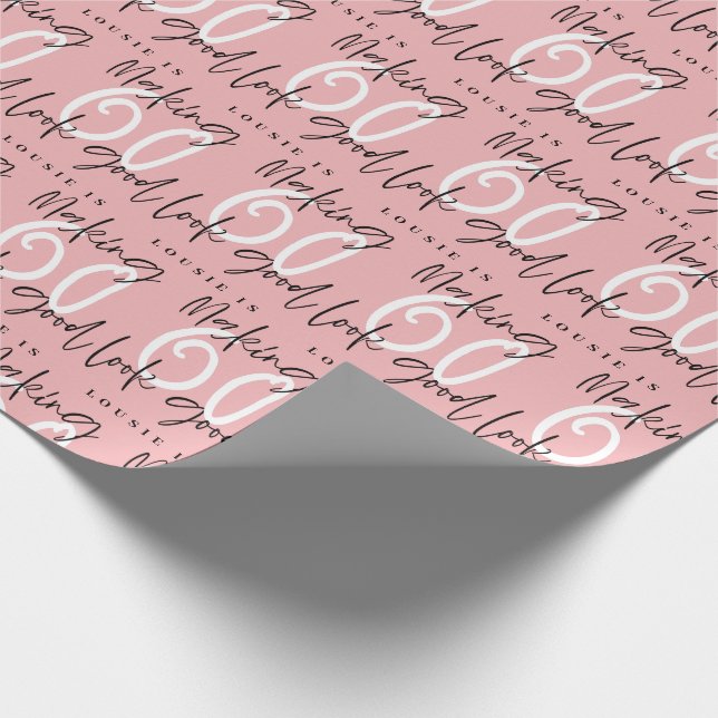 Making 60 look good birthday gift wrap (Corner)