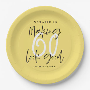 Making 60 look good colorful sixtieth Birthday Paper Plate