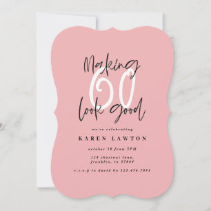 Making 60 look good colourful birthday invitation
