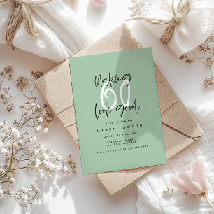 Making 60 look good colourful sage green birthday