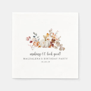 Making 60 Look Good Custom Fall Birthday Napkin