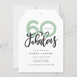 Making 60 look good modern typography birthday