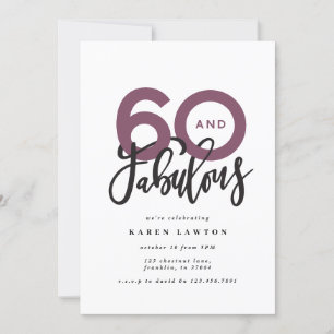 Making 60 look good modern typography birthday