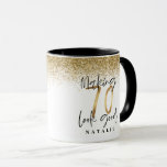 Making 70 look good gold glitter birthday favour mug<br><div class="desc">Making 70 look good gold glitter effect birthday favour design. Part of a collection.</div>