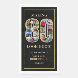 Making 80 Look Good Photo Birthday Napkin