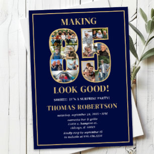 Making 85 Look Good Photo Surprise Birthday Invitation