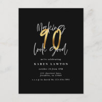 making 90 look good modern gold and black birthday