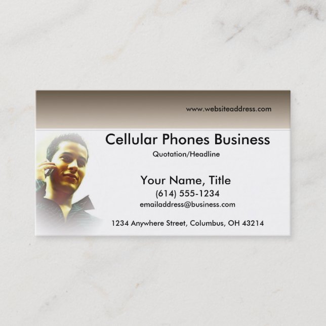Making a Call Cellular/Wireless Business Cards (Front)