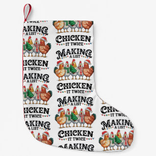 Making A List Chicken It Twice Christmas Xmas Small Christmas Stocking