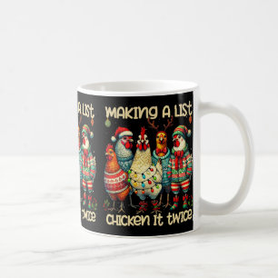 Making A List Chicken It Twice Funny Mama Chicken  Coffee Mug