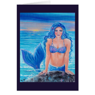 Making a splash blue mermaid card by Renee