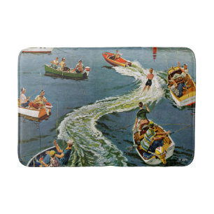 Making A Wake by Ben Kimberly Pins Bath Mat