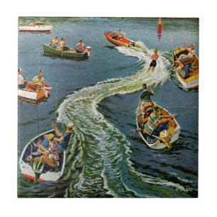 Making A Wake by Ben Kimberly Pins Ceramic Tile