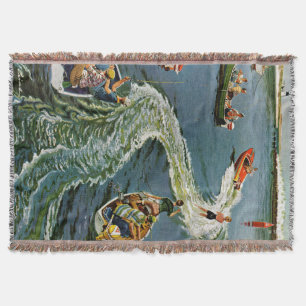 Making A Wake by Ben Kimberly Pins Throw Blanket
