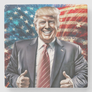 Making America Great Again - President Trump    Stone Coaster