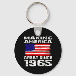 Making America Great Since 1965 Vintage 60th Birth Key Ring