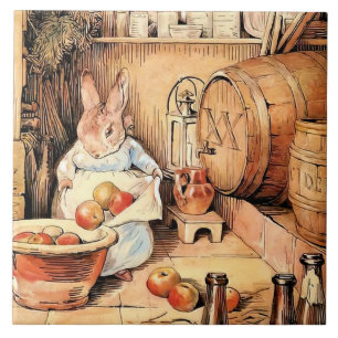 “Making Apple Cider” by Beatrix Potter Ceramic Tile