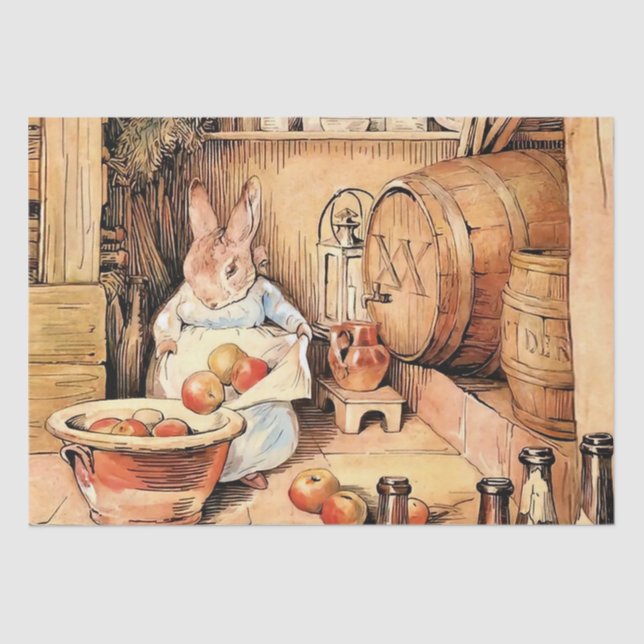 “Making Apple Cider” by Beatrix Potter Tissue Paper (Front)