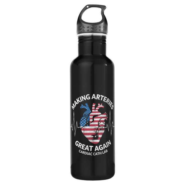 Making Arteries Great Again Cardiac Cath Lab  710 Ml Water Bottle (Front)