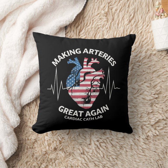 Making Arteries Great Again Cardiac Cath Lab  Cushion (Blanket)