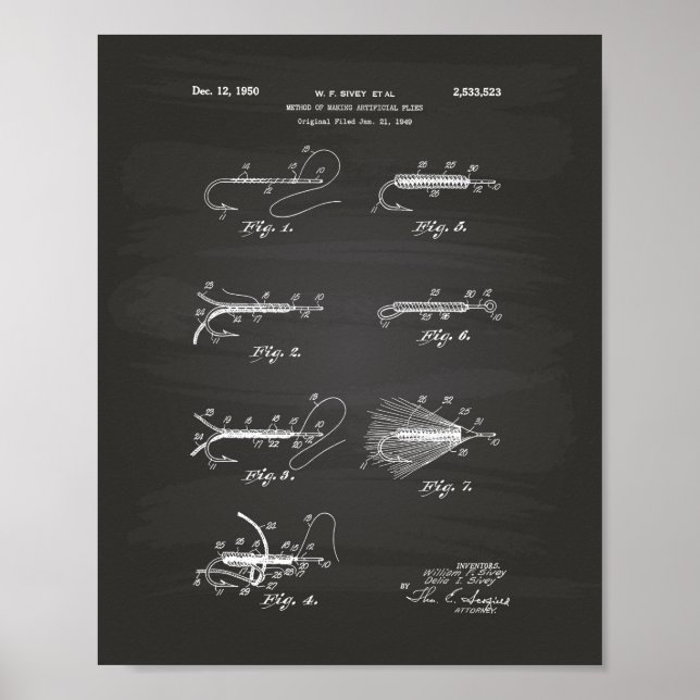 Making Artificial 1950 Patent Art - Chalkboard Poster (Front)