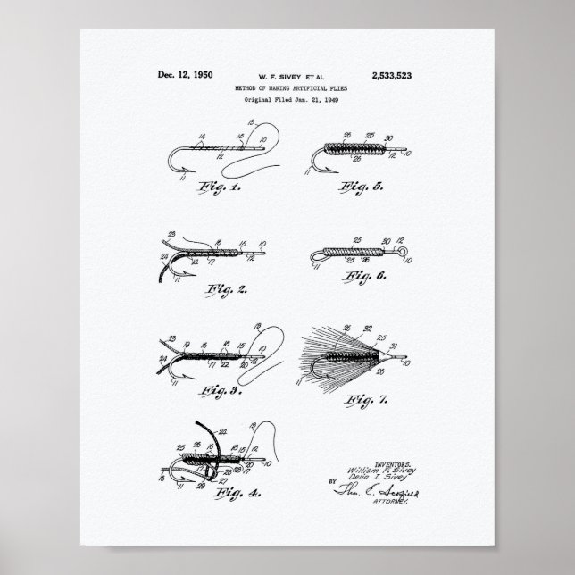 Making Artificial 1950 Patent Art - White Paper Poster (Front)