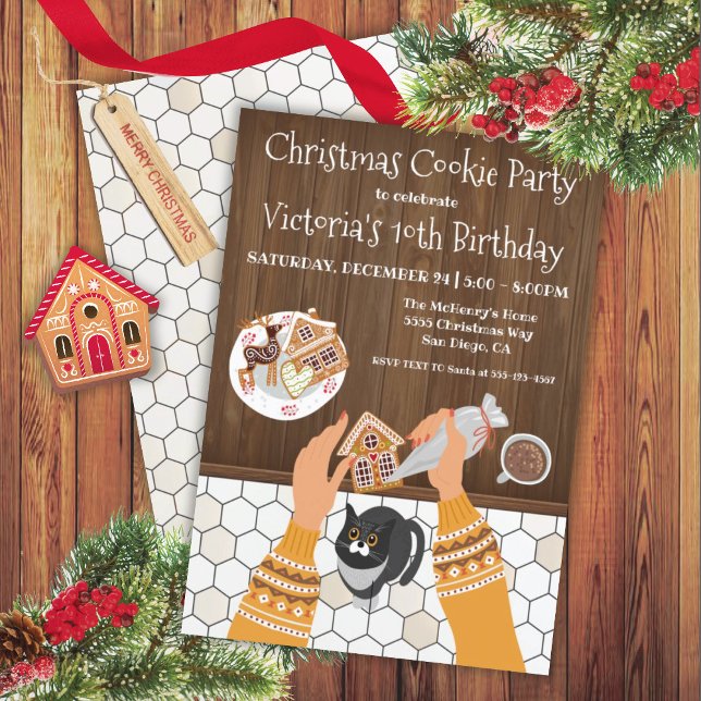 Making Baking Christmas Cookies Party Invitation (Creator Uploaded)