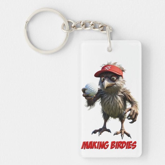 Making Birdies Acrylic  Key Ring (Front)