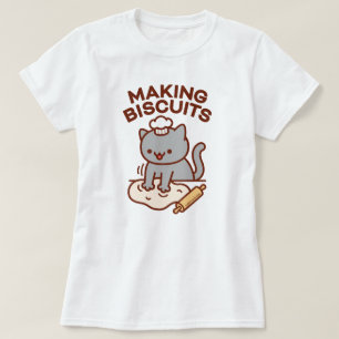 MAKING BISCUITS Funny Cat T-Shirt