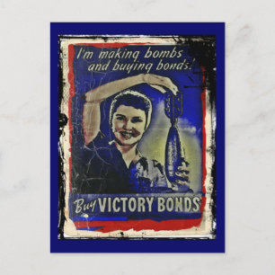 Making Bombs and Buying Bonds Postcard