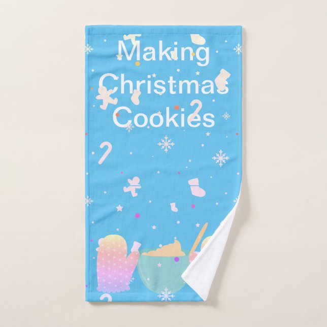 Making Christmas Cookies Hand Towel (Hand Towel)