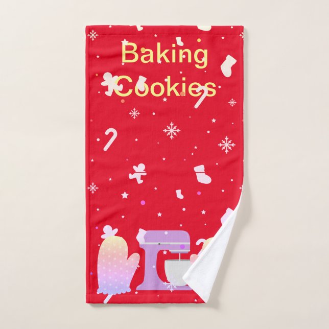 Making Christmas Cookies Hand Towel (Hand Towel)