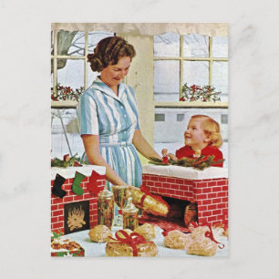 Making Christmas Cookies with my Ma Photo Postcard