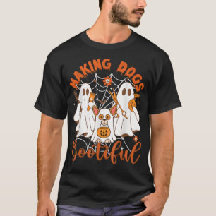 Making Dogs Bootiful Halloween Ghost Puppy Men  T-Shirt