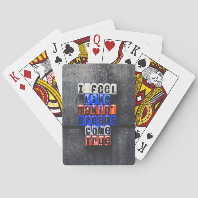 Making Dreams Come True, Motivational Playing Cards (Back)