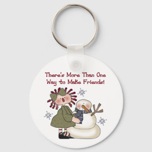 Making Friends Snowman T-shirts and Gifts Key Ring