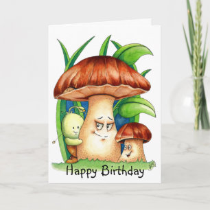 Making Friends With Mushrooms Birthday Card
