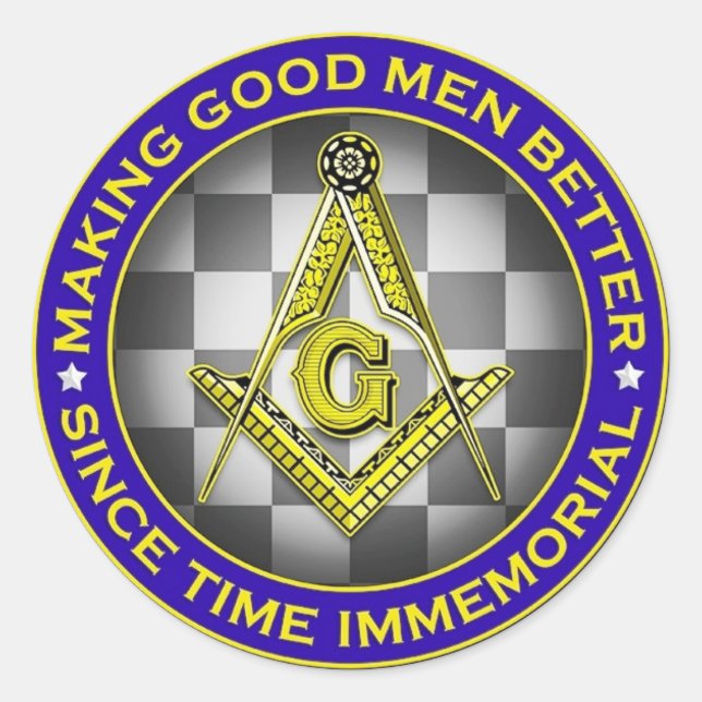Making Good Men Better Masonic Sticker (Front)