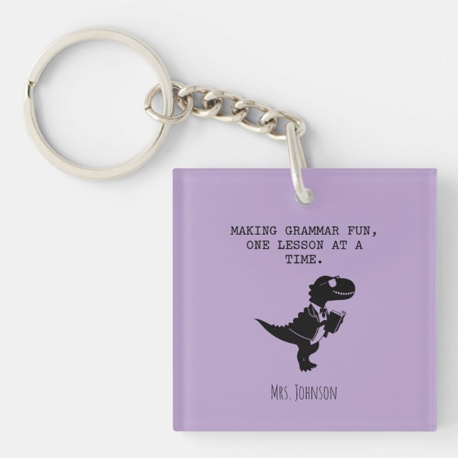 Making Grammar Fun One Lesson At A Time Key Ring (Front)
