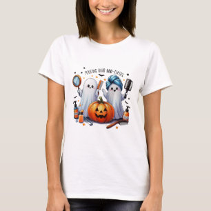 Making Hair Bootiful Halloween Hair Stylist Ghost T-Shirt